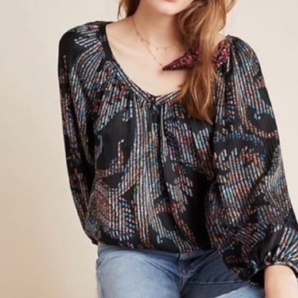 Anthropologie Maeve Paisley Blouse - Picture 3 of 4